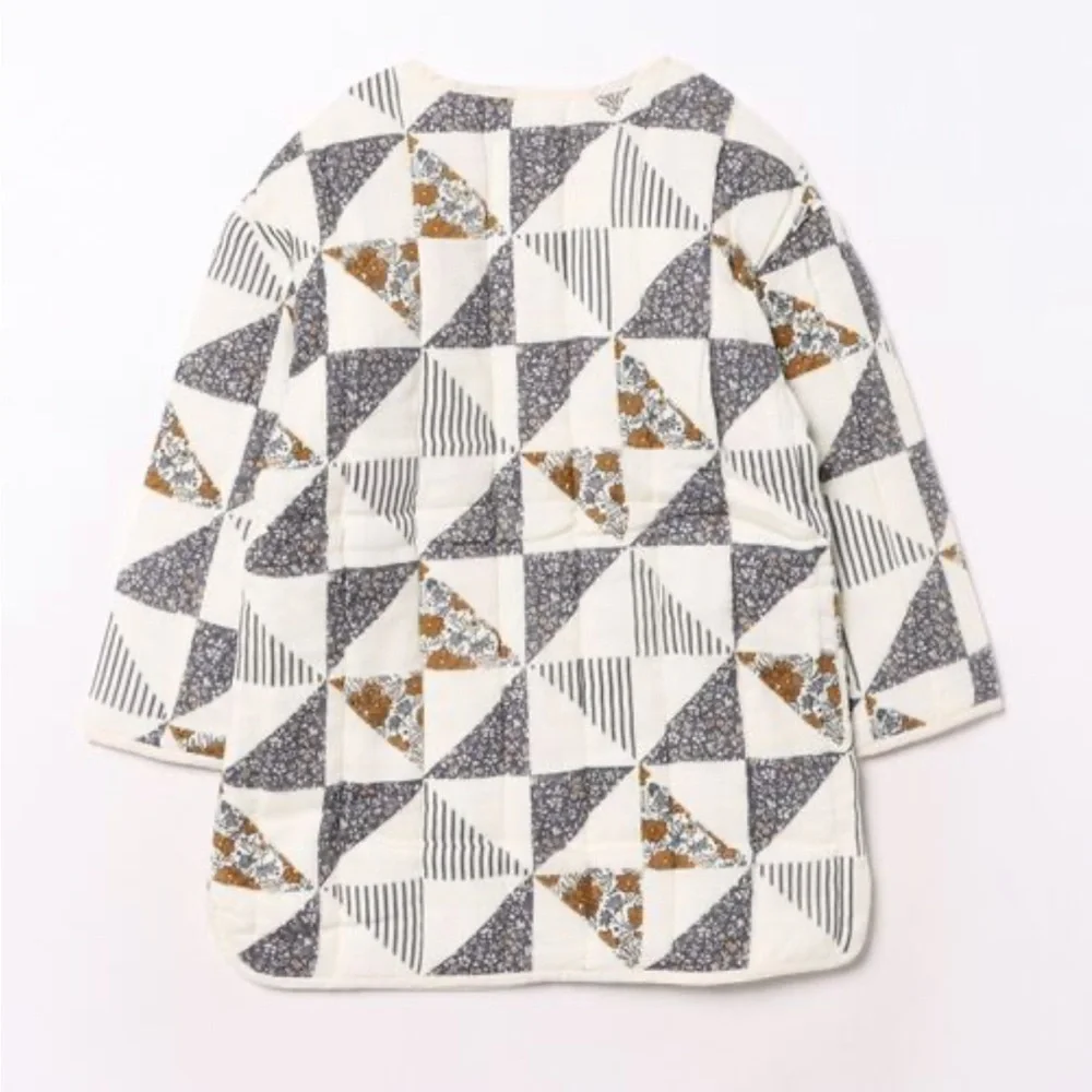 Rylee & Cru quilted longline patchwork kids jacket size 2-3Y - Picture 2 of 7